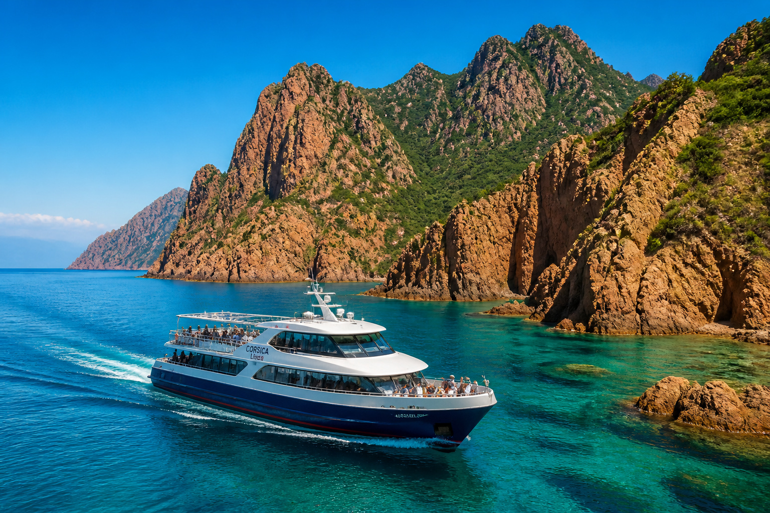 Bateau de croisiere en corse