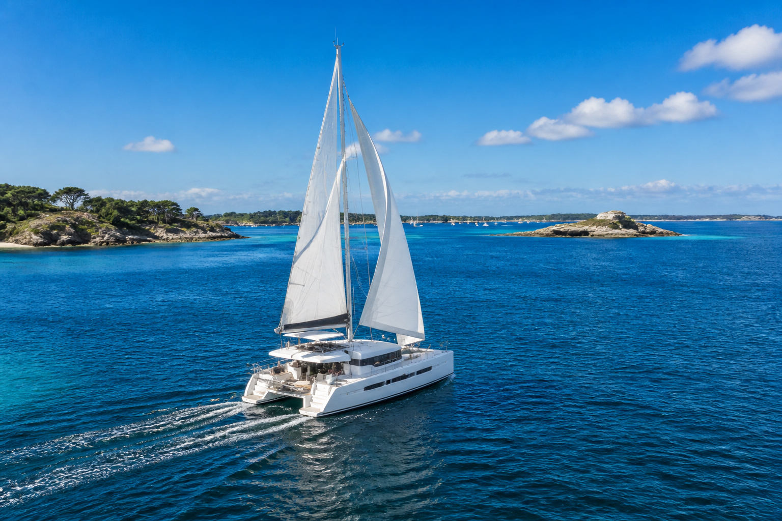 Catamaran sur la cote bretonne